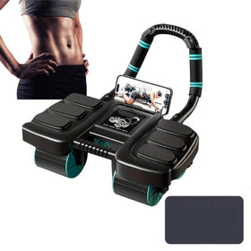 2pcs 4 Wheel Abdominal Roller With Elbow Support Auto Bounce Core Exercise Equipment. Home Gym Ab Kneel Pad. Ideal Gift For Valentine's Day, Thanksgiving Day, Christmas & Father's Day