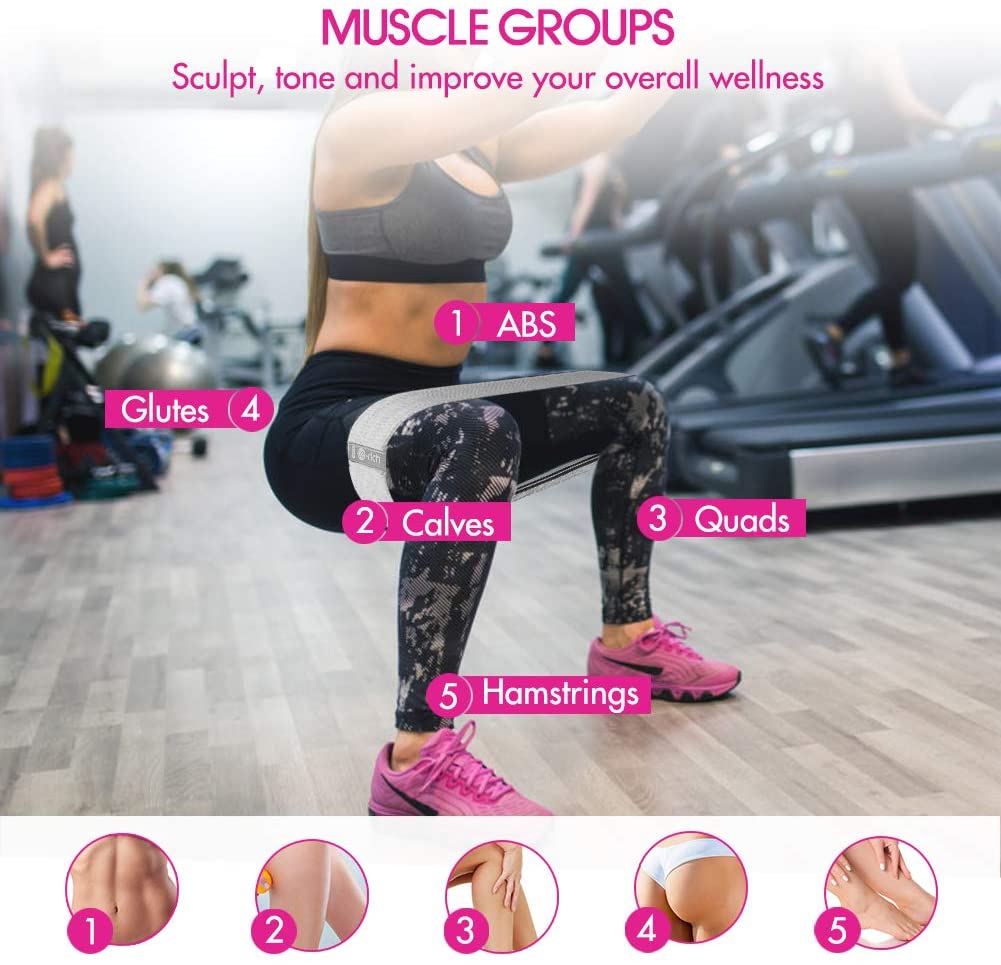 Resistance Bands for Women Butt and Legs Natural Bands and Fabric Bands Squat Glute Hip Training Home Workout