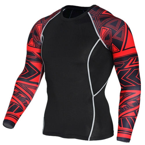 Compression Shirts Men Gym T-shirt Fitness Sport Shirt Men Running TShirt Dry Fit Long Sleeve Bodybuilding T-Shirts Rashguard