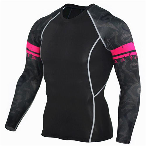 Compression Shirts Men Gym T-shirt Fitness Sport Shirt Men Running TShirt Dry Fit Long Sleeve Bodybuilding T-Shirts Rashguard