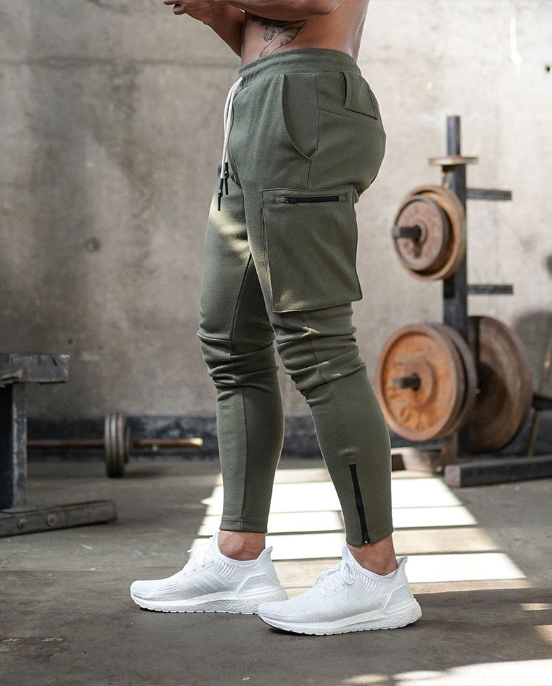 Joggers Men 2020 Streetwear Trousers Multiple Zipper Pockets Muscle Mens Pants , Sweatpants Tracksuit 20CK19