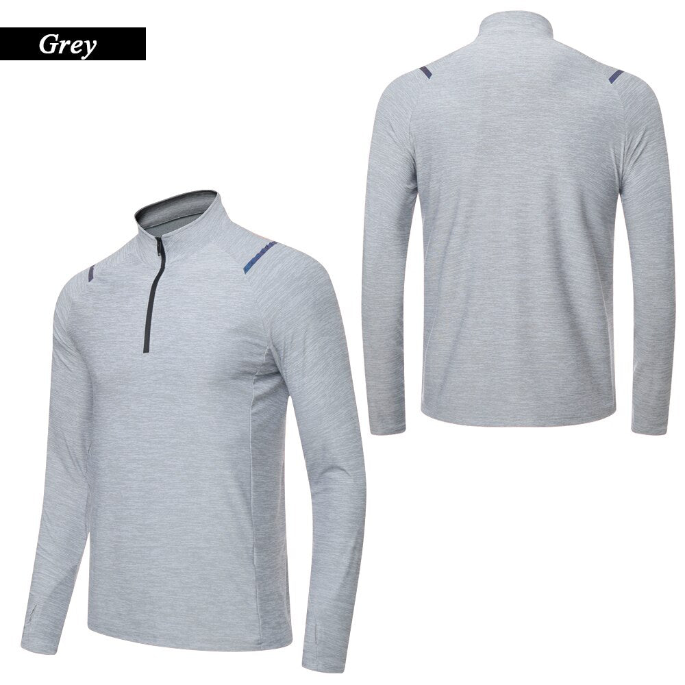 Running Long Shirts Men Quick Dry Workout Compression Tee Gym Exercises Outdoor Jerseys Mountaineering Spring Training Pullover