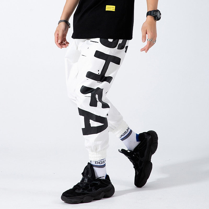 Hip Hop Joggers Men Letter Printing Mens Harem Pants Streetwear Casual Ankle-length Men Trousers Fashion Jogger Pants for Women