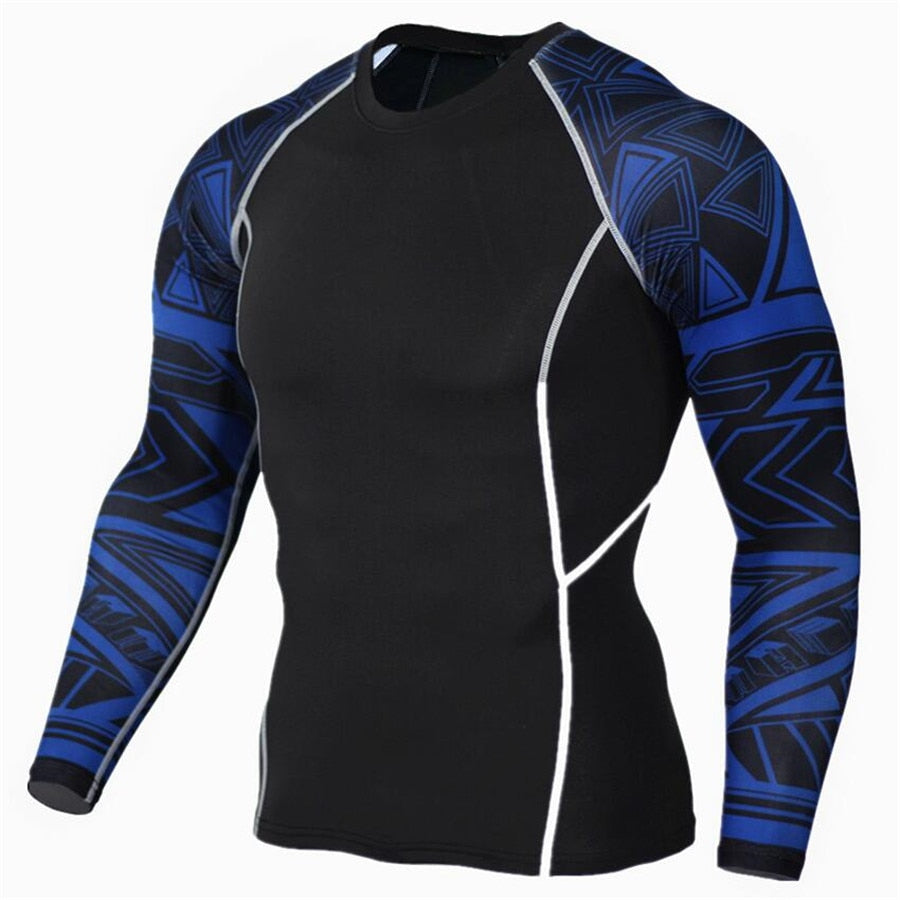 Compression Shirts Men Gym T-shirt Fitness Sport Shirt Men Running TShirt Dry Fit Long Sleeve Bodybuilding T-Shirts Rashguard