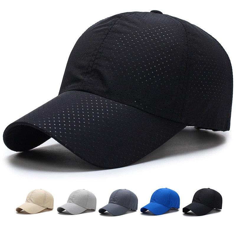 1pcs Baseball Cap Men Women  Summer Solid Thin Mesh Portable Quick Dry Breathable Sun Hat Golf Tennis Running Hiking Camping