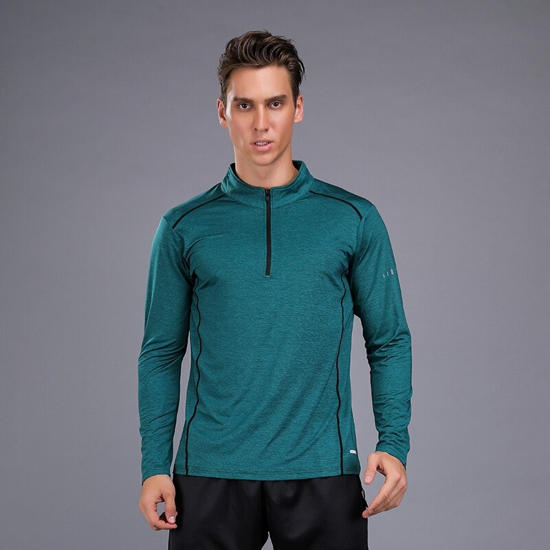 Running Long Shirts Men Quick Dry Workout Compression Tee Gym Exercises Outdoor Jerseys Mountaineering Spring Training Pullover