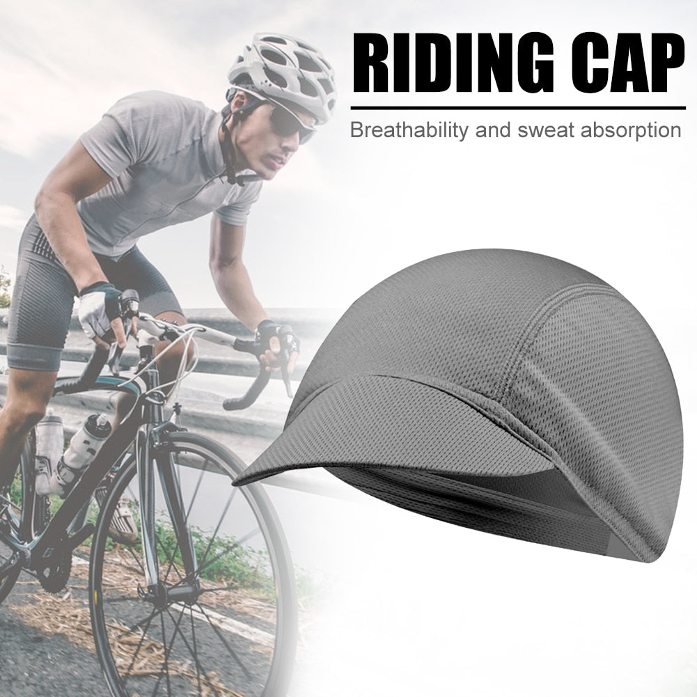 Riding Cycling Cap Protection Summer Elastic Breathable Hat Biking Solid Color Mesh Outdoor Sun Portable Dustproof Cycling Hat