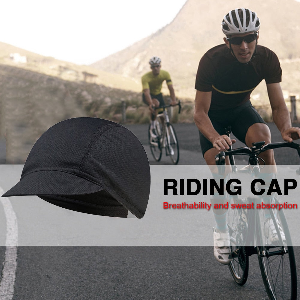 Riding Cycling Cap Protection Summer Elastic Breathable Hat Biking Solid Color Mesh Outdoor Sun Portable Dustproof Cycling Hat