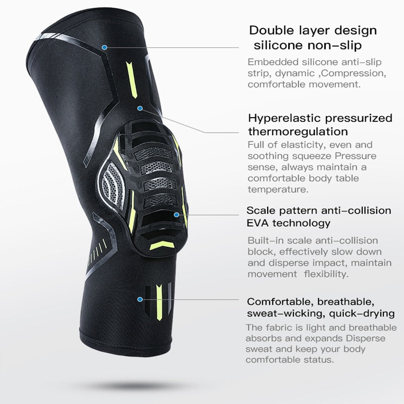 1Pc Knee Brace Compression Knee Support Shockproof Knee Pads Knee Sleeve for Running Arthritis Joint Pain Relief Men Women