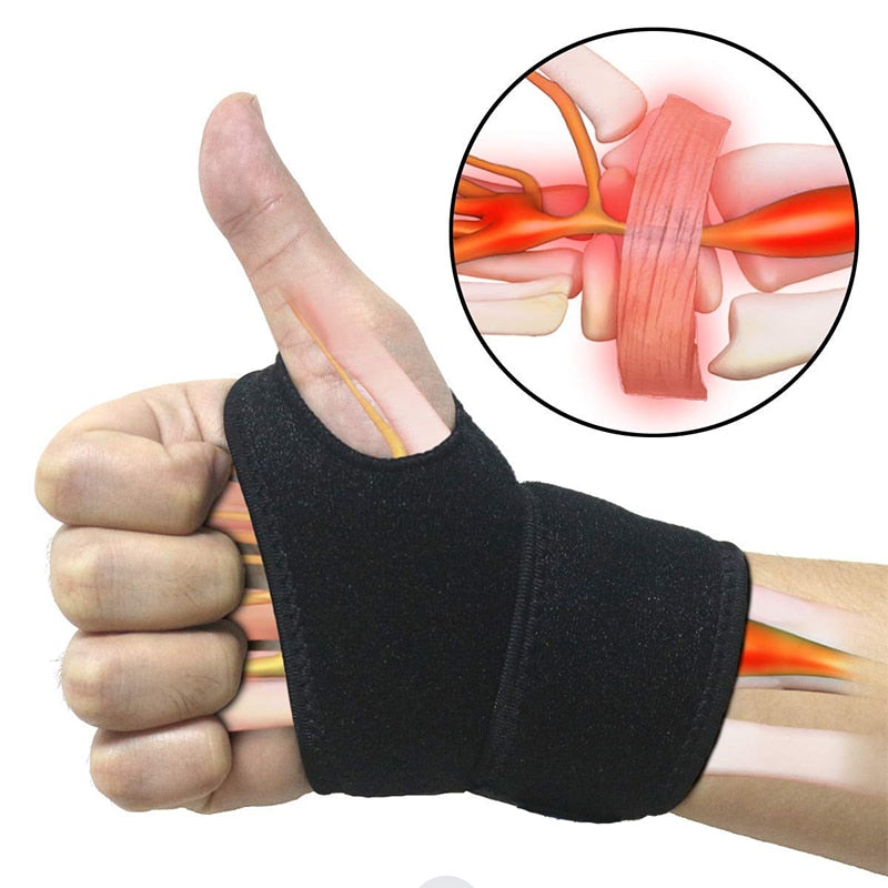 Tcare 1Pair Reversible Wrist Brace Support Thumb Stabilizer Adjustable Wrist Support Wrap for Volleyball Badminton Adult Protect