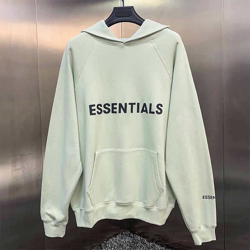 ESSENTIALS Hoodies Men Sweatshirts Reflective Letter Printing Fleece Oversized Hoodie Fashion Hip hop Unisex Essentials Pullover