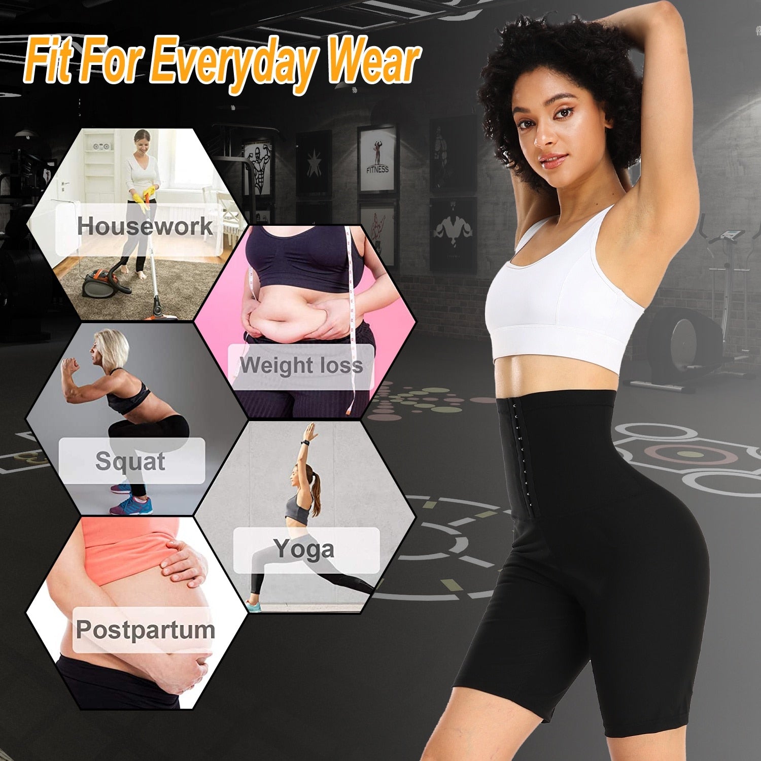 Sauna Sweat Pants for Women High Waisted Thermo Shorts Workout Body Shaper Waist Trainer Capris Weight Loss Shaperwear