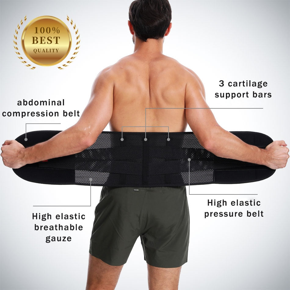 Worthdefence Orthopedic Corset Back Support Gym Fitness Weightlifting Belt Waist Belts Squats Dumbbell Lumbar Brace Protector