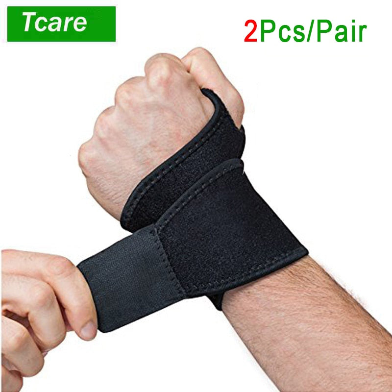 Tcare 1Pair Reversible Wrist Brace Support Thumb Stabilizer Adjustable Wrist Support Wrap for Volleyball Badminton Adult Protect