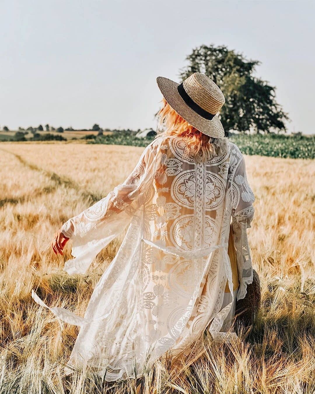 GypsyLady Summer Sunshine Embroidered Mesh Cover-Ups Longline Kimono White Tunic Beach Kaftan Holiday Long Boho Swimwears Tops